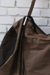 BORIS BIDJAN SABERI Leather and linen stitching travel bag INFANTERY BAG1 F1944+FMM20036